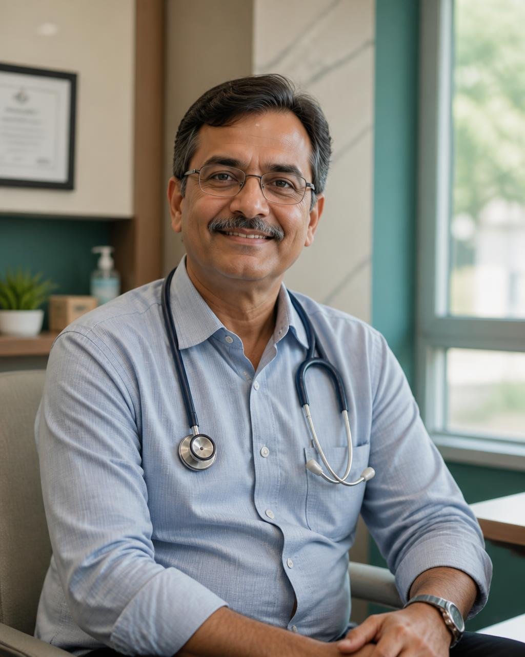 Founder of Cytotron by Viraaka Healthcare in conversation at the clinic in Gurugram, India